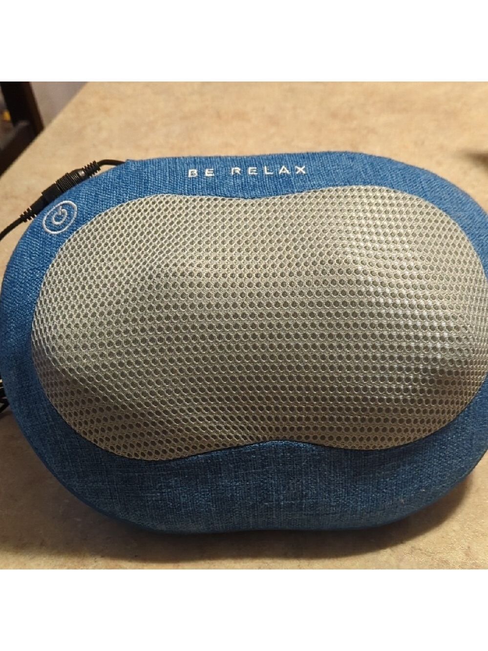 Be Relax Neck Massage Pillow Blue Gray